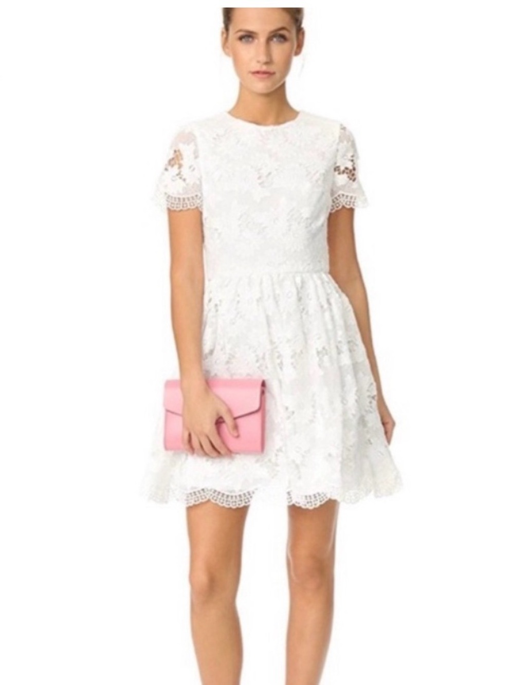 NWOT Alice + Olivia Karen Lace Short Sleeve Dress Size 8